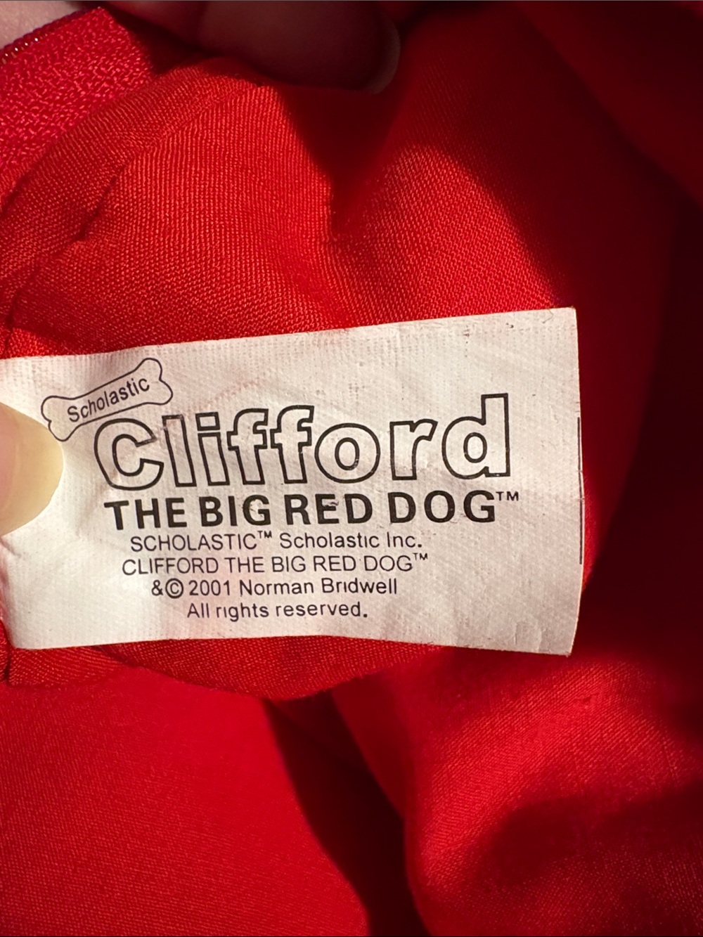 2001 Vintage Clifford The Big Red dog  Kids Scholastic Plush Backpack - Red - Picture 12 of 12
